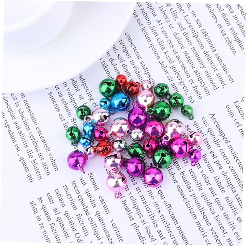 300 قطعة من الأجراس الملونة المتنوعة لحرف عيد الميلاد DIY زينة المنزل - Image 5